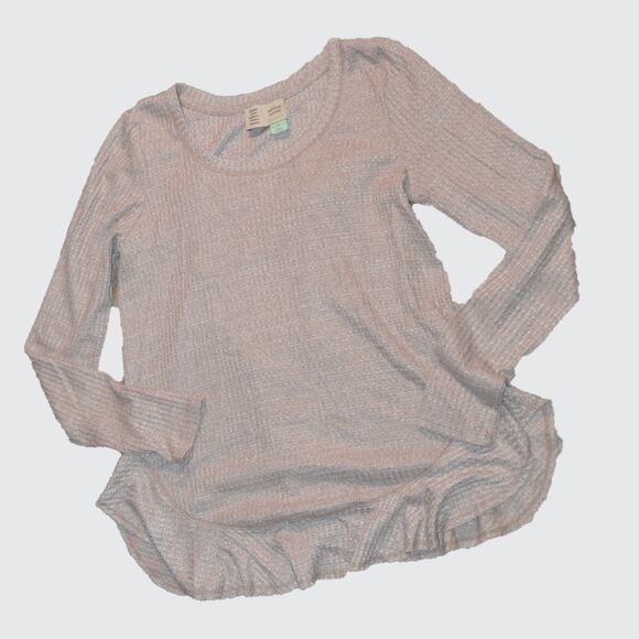 Anthropologie Tops - Anthropologie Women's XS waffle knit top Saturday Sunday cross ruffle back